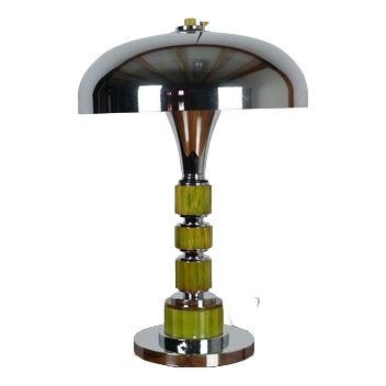 Art Deco Dome Lamp in Bakelite, 1940s For Sale