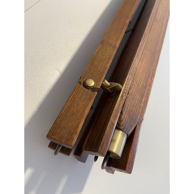 Brown Antique Tripod in Wood and Brass from Gaumont Paris, 1890s For Sale - Image 8 of 15