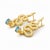 Modern Massive Snake Earrings With Blue Topazes in Opened Mouth, Pair For Sale - Image 3 of 10
