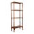 Chinese Early 20th Century Wooden Bookcase with Woven Rattan Shelves and Apron For Sale