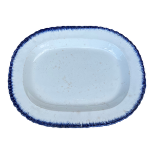 Antique Pearlware Blue Feather Edge Platter, Circa 1820’s