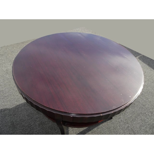 Vintage Baker Furniture Co. Entry Center Table Fluted Edge 2 Tier Barbara Barry For Sale In Los Angeles - Image 6 of 13