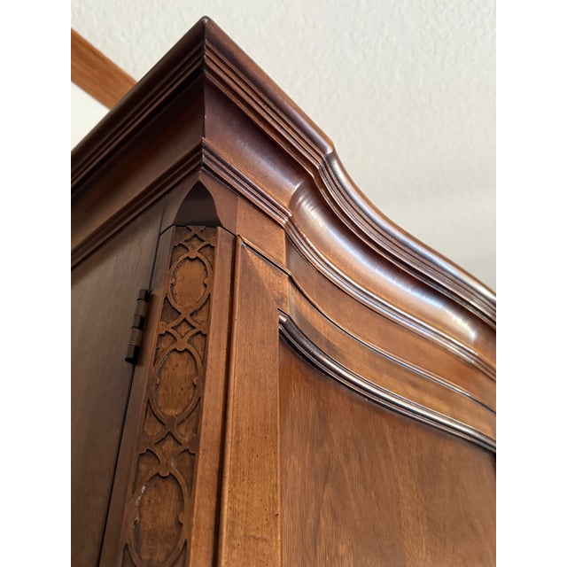 Henredon 1970s Henredon Mahogany Burlwood Aston Court Suite - Armoire and Nightstand For Sale - Image 4 of 9