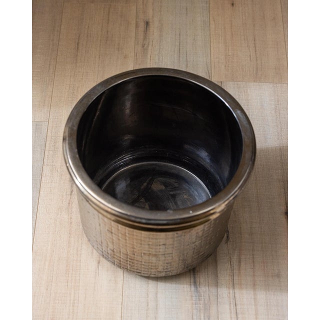 1990s Vintage Gainey Ceramics Moroccan Planter – Bronze Glazed For Sale - Image 5 of 8