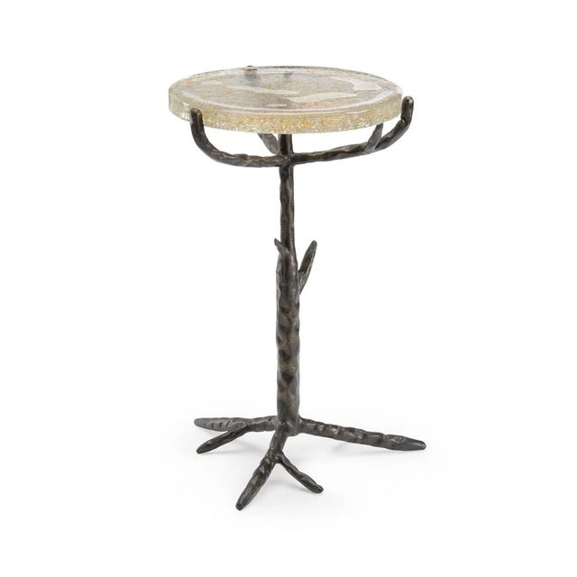 Transitional Chelsea House Bronze Twig Side Table For Sale - Image 3 of 3