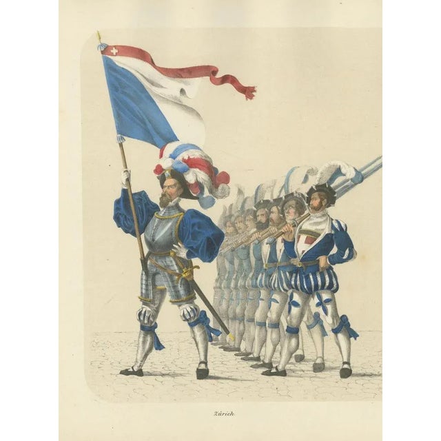 Paper The Cantons of Zurich and Glarus, 1855, Paper For Sale - Image 7 of 10