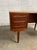 Chocolate Danish Teak Mid Century Modern Freestanding Desk 1960s Bookshelf Back For Sale - Image 8 of 9