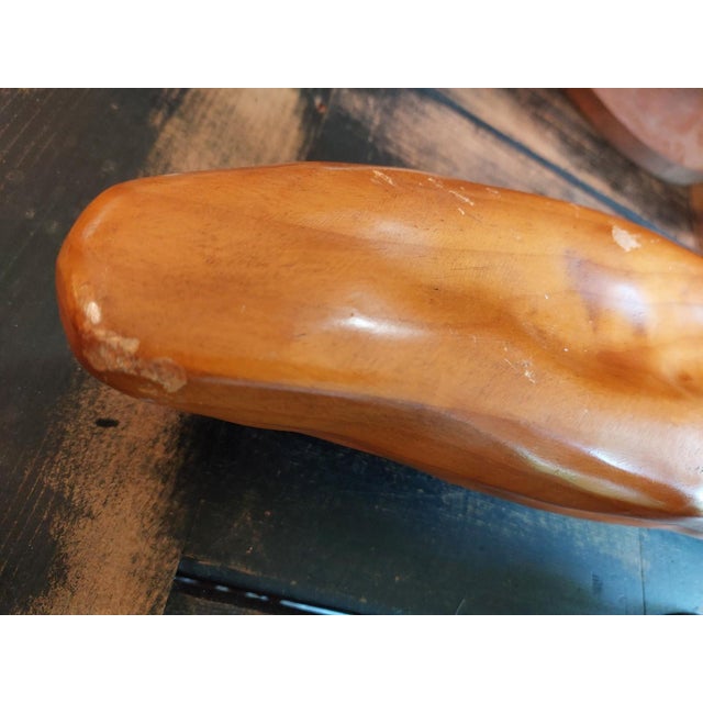 Rare Vintage Sarreid LTD Spain Wooden Hand-Carved Baguette / Bread Loaf For Sale - Image 11 of 12