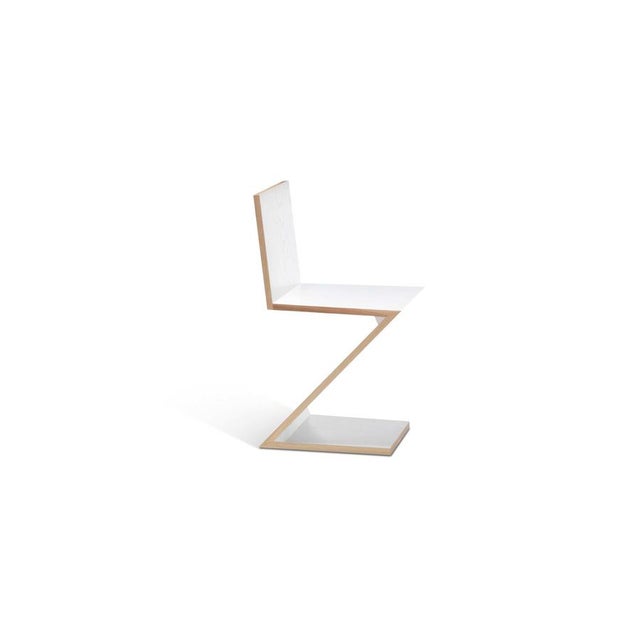 Gerrit Rietveld Mid-Century Modern Zig Zag Chair in Wood from Gerrit Rietveld For Sale - Image 4 of 15