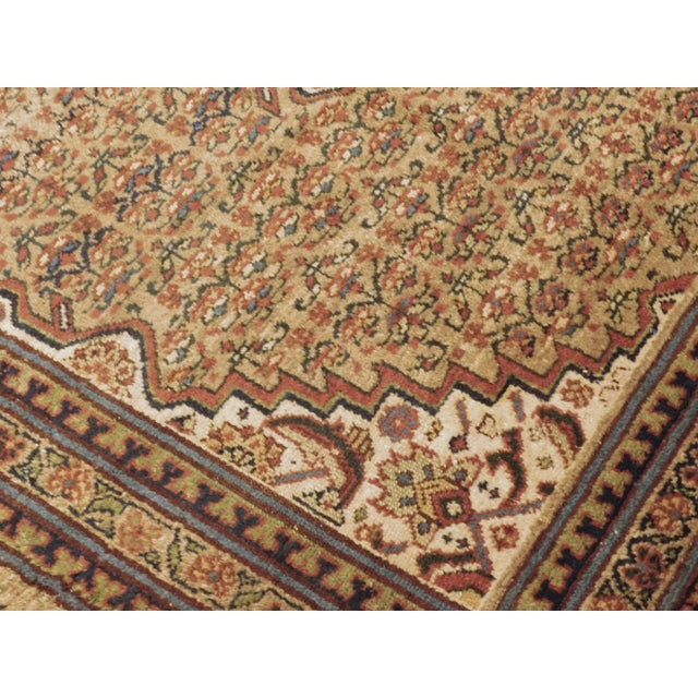 Camel Antique Persian Gallery Rug- 4′10″ × 10′5″ For Sale - Image 8 of 14