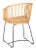 2020s Rattan Barrel Dining Chair in Natural & Black For Sale - Image 5 of 11