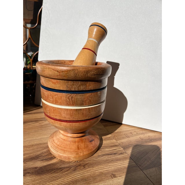 Up for consideration is a beautiful vintage jumbo size mortar and pestle. This is such a lovely piece that would look...