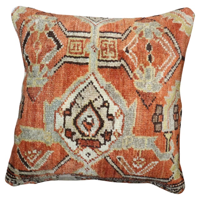 Early 20th Century Zabihi Collection Tribal Persian Large Pillow - 1'4" x 1'11" For Sale In New York - Image 6 of 6