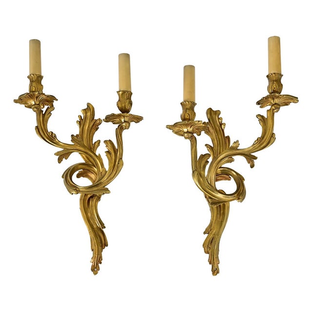 18th Century French Pair of Period Louis XV Wall Sconces For Sale - Image 4 of 12