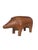 Gorgeous large handmade leather pig footstool / ottoman designed and manufactured in the 1960s by Dimitri Omersa. The tail...