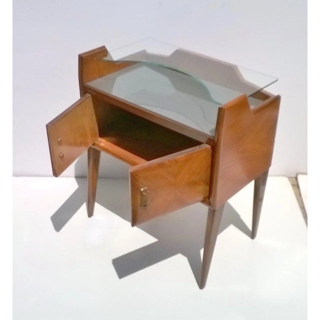 Vintage Teak Nightstands by Paolo Buffa, 1940s, Set of 2 For Sale - Image 3 of 10