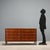 Vintage Chest of Drawers in Mahogany Veneer and Glass, 1960s For Sale - Image 3 of 11