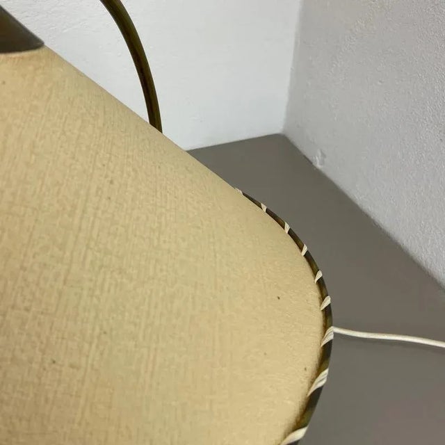Gold Vintage German Bauhaus Brass and Paper Table Lamp from Pitt Müller, 1950s For Sale - Image 8 of 18