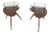 Kidney Organic Shape Two-Tier Tri-Legged Side Tables - A Pair For Sale - Image 11 of 11