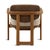 Modern Brown Faux Wicker & Teak Outdoor Arm Chair For Sale - Image 4 of 7