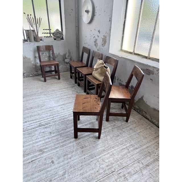 Folk Art Chairs in Savoyard Pine, 1950s, Set of 6 For Sale - Image 10 of 18