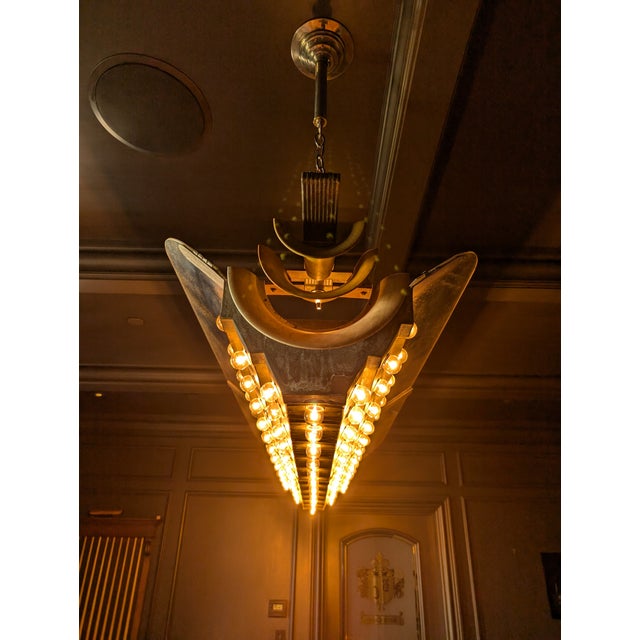 Mid 20th Century Hollywood Industrial Style Ceiling Light For Sale - Image 11 of 11