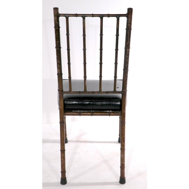 Faux Bamboo Side Chair by Schoolfield Industries For Sale - Image 11 of 12