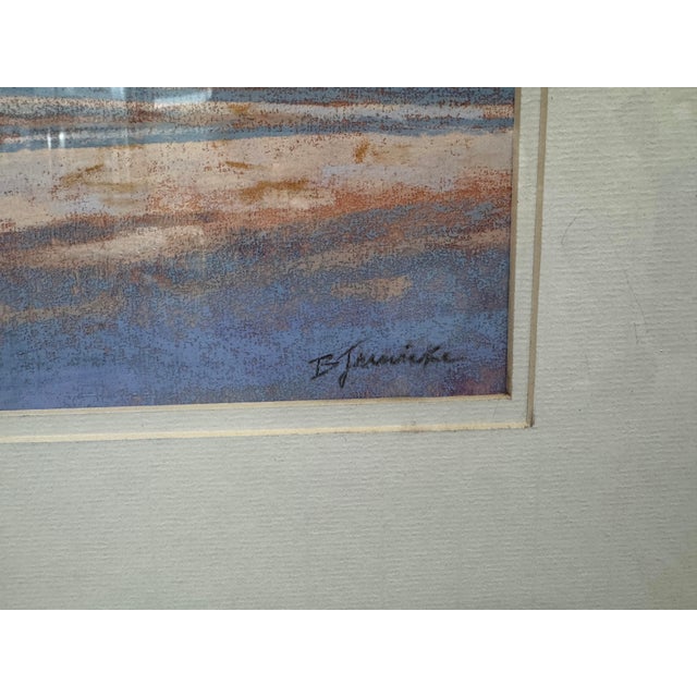 Barbara Jaenicke Snow Covered Landscape in Pastels, Signed For Sale - Image 9 of 12