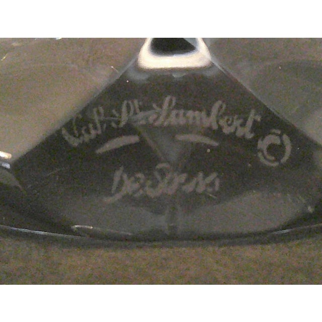 Crystal Golf Tee Paperweight by Val Saint Lambert Belgium Signed VTG For Sale In Dallas - Image 6 of 6