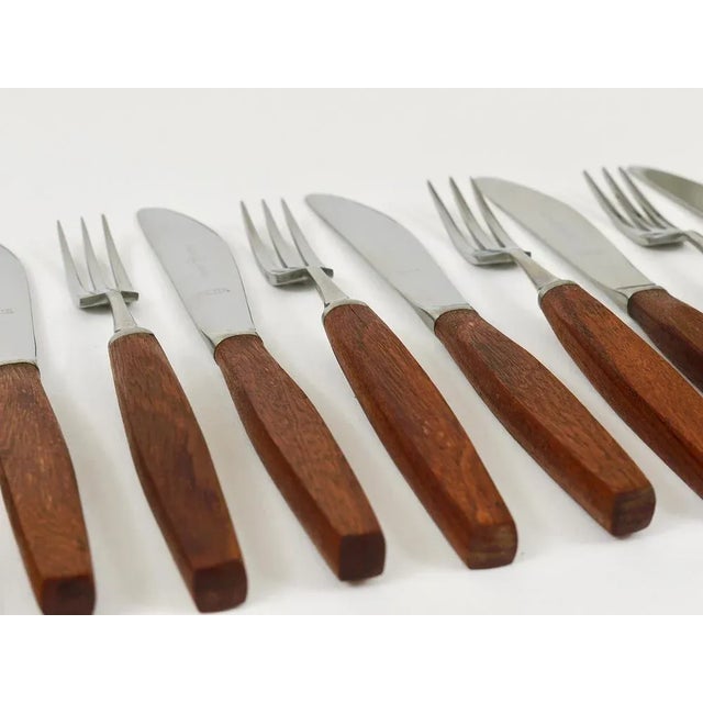 Gold Mid-Century Austrian Boxed Cutlery from Amboss, 1950s, Set of 12 For Sale - Image 8 of 12