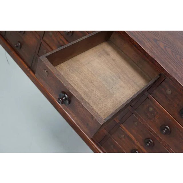Large Antique Hardwood Apothecary Cabinet, 1900 For Sale - Image 14 of 18