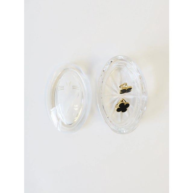 Boho Chic Crystal Box With Cat Design for Jewelry or Trinket For Sale - Image 3 of 11