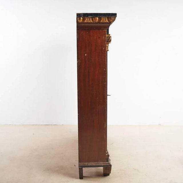 Brown Vintage Empire Bookcase For Sale - Image 8 of 10