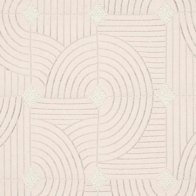 Schumacher SAMPLE - Schumacher Monterey Matelasse Fabric In Birch For Sale - Image 4 of 4