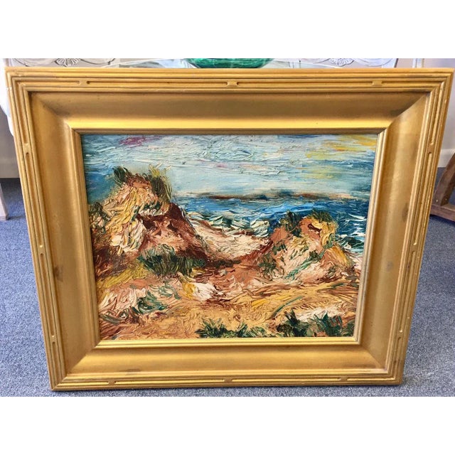 Traditional 1963 Original Signed "Fire Island" Impasto Painting For Sale - Image 3 of 11