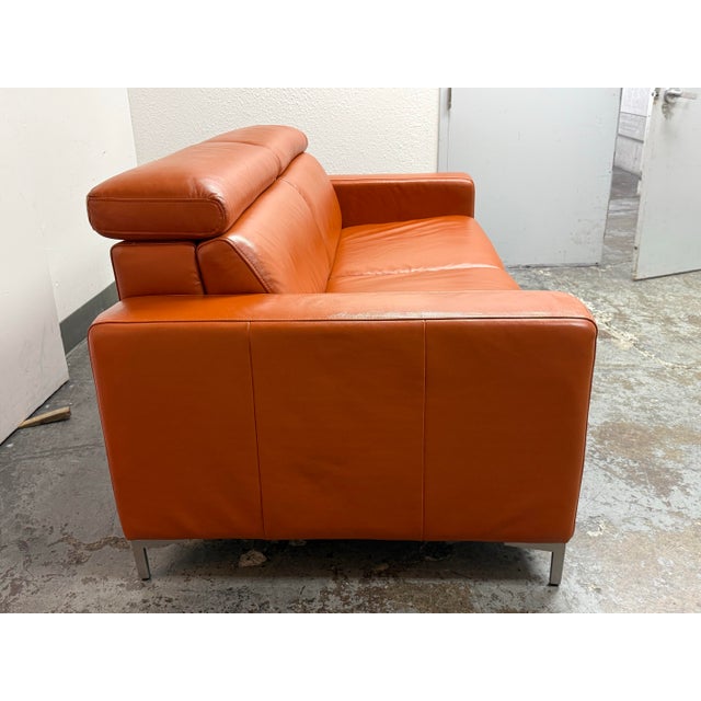 Queen Size Andrew Leather Sleeper Sofa For Sale In San Francisco - Image 6 of 12