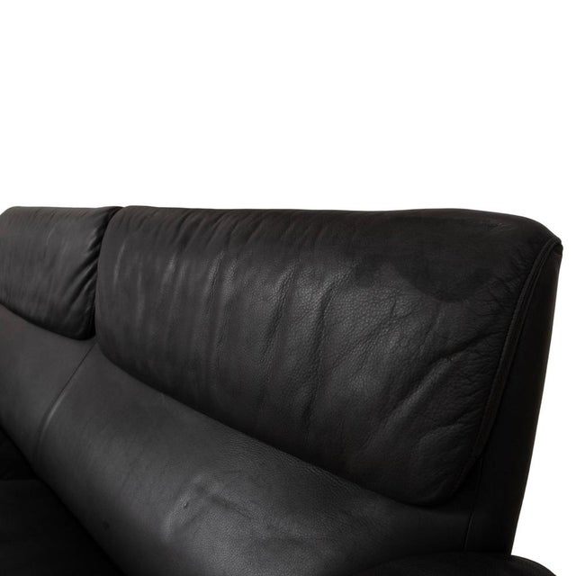 Black Leather DS-2011 Two-Seater Sofa from De Sede For Sale - Image 4 of 18