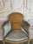 Antique French Louis XVI Style Painted Bergère Chair With Cane Back For Sale - Image 9 of 18