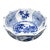 Large Vintage Blue & White Japanese Porcelain Geometric Mixed Fruit Bowl - Chinoiserie, Traditional, Asian, Grandmillennial For Sale