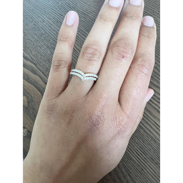 0.79 Carat Round Cut Diamond Rose Gold Bands, Size 7 For Sale - Image 9 of 10