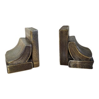 Vintage Brass Bookends - a Pair For Sale