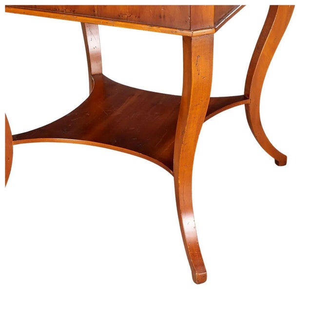 Traditional Pair of Alfonso Marina Two Tier Side Tables With Shaped Legs For Sale - Image 3 of 4
