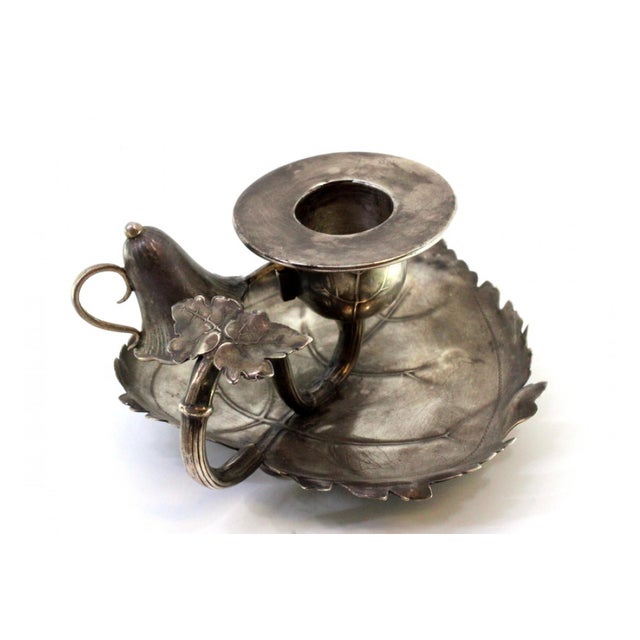 Silver Paddle with Reliefs and Leaf-Shaped Cut Out Base For Sale - Image 6 of 7