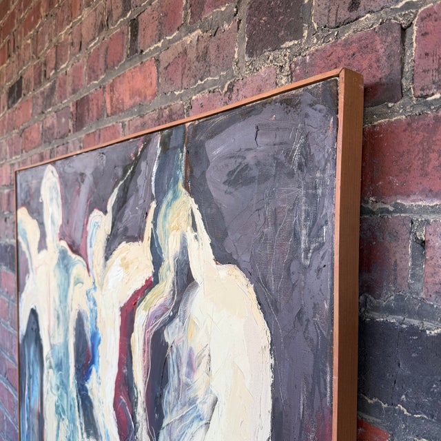 Mid 20th Century Barbra White Abstract Figural Painting Painting For Sale - Image 5 of 10