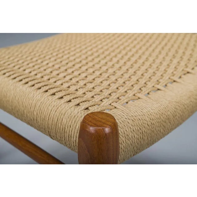 Danish Teak Mod. 77 Dining Chairs with Paper Cord by Niels O. Møller for J.L. Møllers, 1959, Set of 5 For Sale - Image 10 of 12