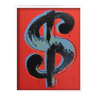 Sunday B. Morning after Andy Warhol, Dollar Red, Silkscreen Print, Framed For Sale