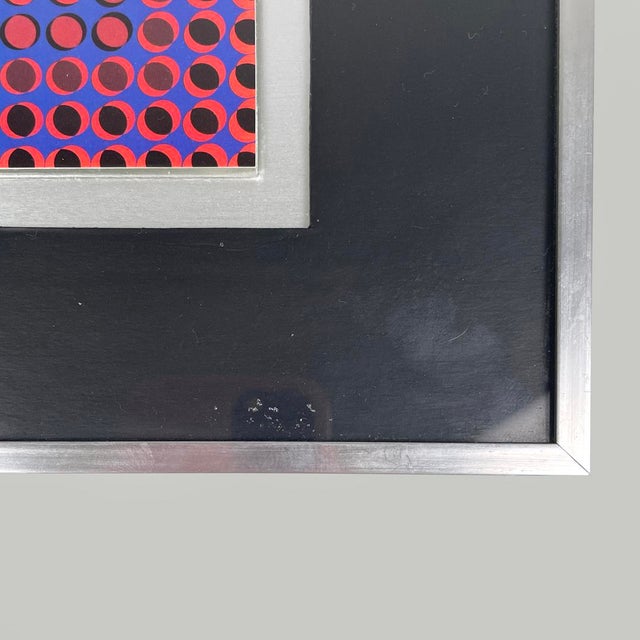Victor Vasarely, Hungarian Modern Op Art Composition, 1970s, Framed For Sale - Image 12 of 13