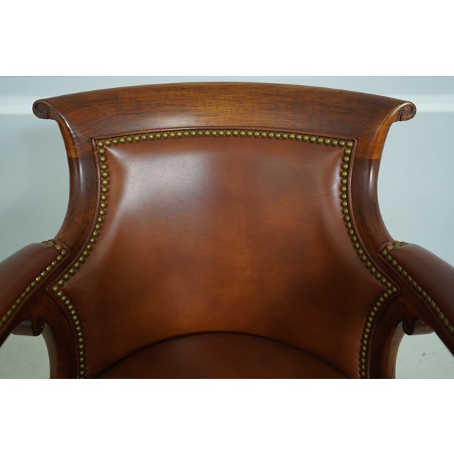 Set of 3 Hancock & Moore Leather Bar Counter Chairs For Sale In Philadelphia - Image 6 of 18