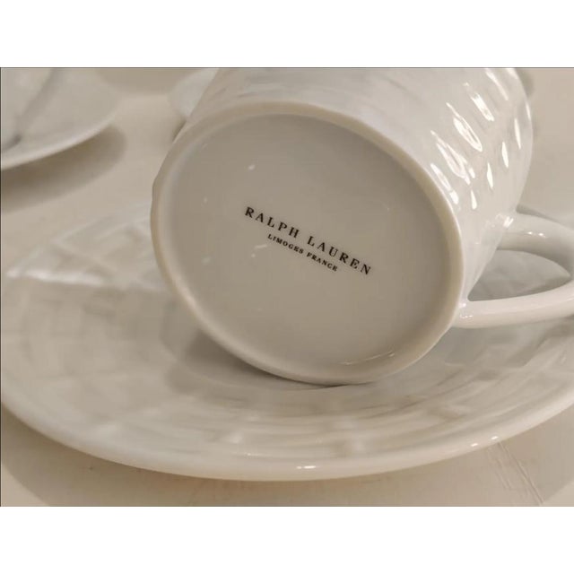 Ralph Lauren Ralph Lauren Home Belcourt Tea Cup and Saucer Set of 4 For Sale - Image 4 of 6