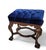 Antique Mahogany Chippendale Tufted Ottoman Newly Reupholstered in Velvet For Sale - Image 4 of 4
